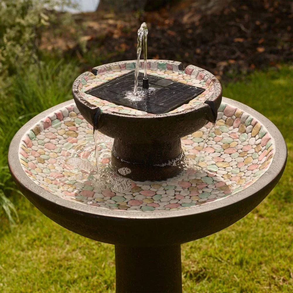 Smart Solar Riverstone 2-Tier intelliSOLAR Fountain with Remote 34208024
