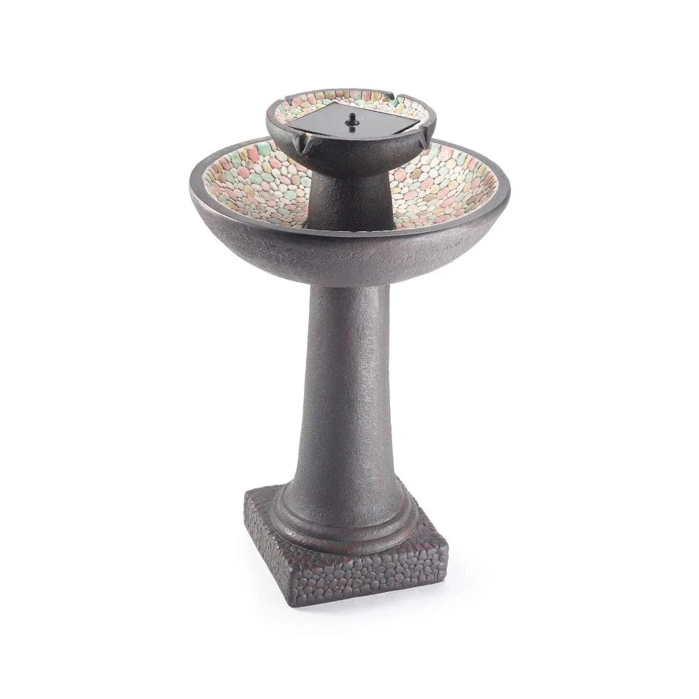 Smart Solar Riverstone 2-Tier intelliSOLAR Fountain with Remote 34208024