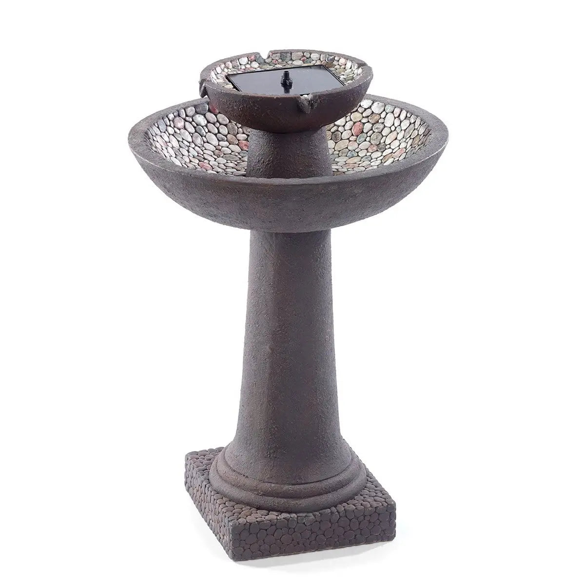 Smart Solar Riverstone 2-Tier intelliSOLAR Fountain with Remote 34208024