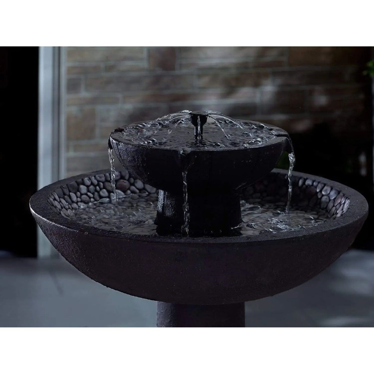 Smart Solar Riverstone 2-Tier intelliSOLAR Fountain with Remote 34208024